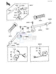 ZX 600 B [NINJA 600RX] (B1) [NINJA 600RX] drawing HANDLEBAR