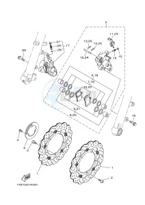 MT07A MT-07 ABS 700 (1XBE) drawing FRONT BRAKE CALIPER