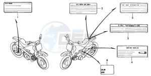 XR50R drawing CAUTION LABEL