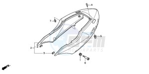 CBR600F4 drawing REAR COWL (CBR600F/F44)