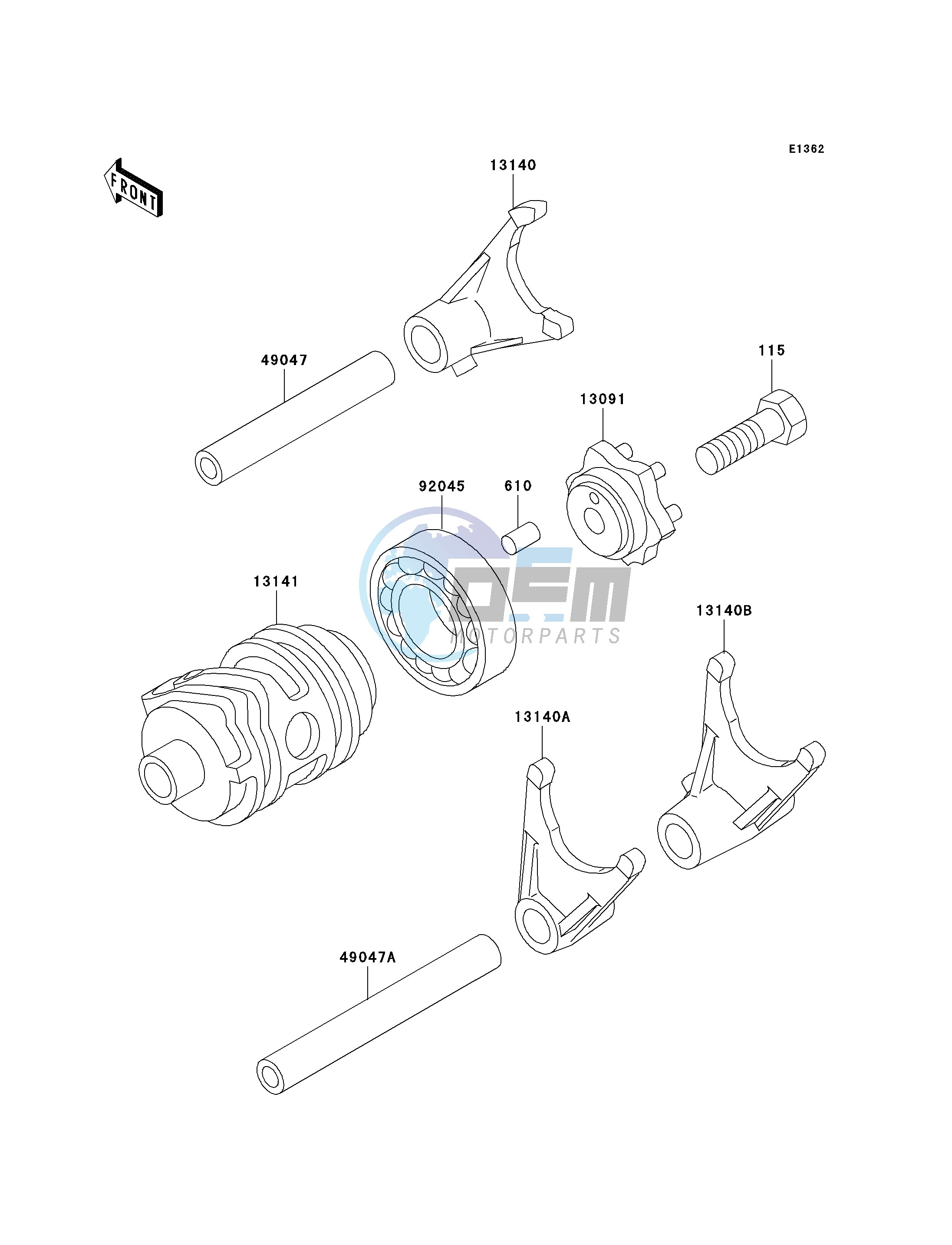 GEAR CHANGE DRUM_SHIFT FORK-- S- -