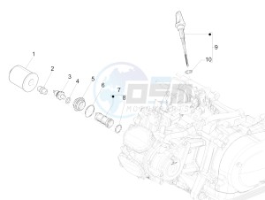 GTS 150 SUPER 4T 3V IE ABS E4 (EMEA) drawing Flywheel magneto cover - Oil filter