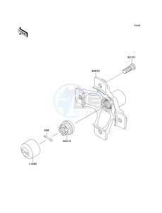 KVF700 D [PRAIRIE 700 4X4 TEAM GREEN SPECIAL EDITION] (6F) D6F drawing REAR HUB