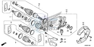 TRX500FA5F TRX500FA Europe Direct - (ED) drawing FRONT KNUCKLE/FRONT DRIVE SHAFT