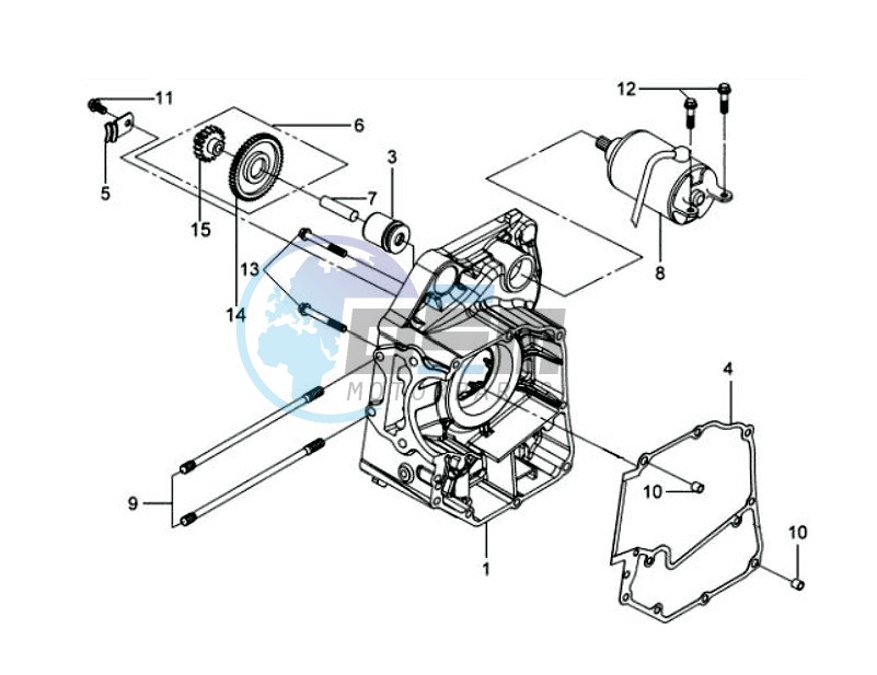 CRANKCASE RIGHT / START MOTOR