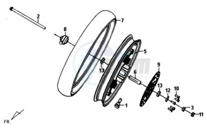 SYMPHONY SPORT 50 drawing FRONT WHEEL