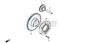 CB600F CB600S drawing STARTING CLUTCH