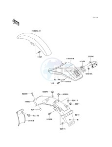 KL 250 G [SUPER SHERPA] (G4-G8 G8 CAN ONLY) [SUPER SHERPA] drawing FENDERS