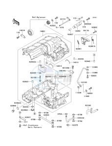 ZX 1100 D [NINJA ZX-11] (D1-D3) [NINJA ZX-11] drawing CRANKCASE