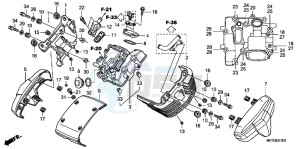 VT1300CXAB drawing FRONT CYLINDER HEAD COVER