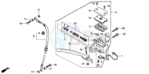 NSR50S drawing FR. BRAKE MASTER CYLINDER