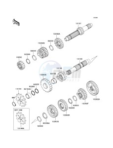 KX 250 N [KX250F] (N1) [KX250F] drawing TRANSMISSION