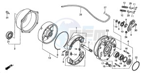 TRX350FM RANCHER 4X4 drawing REAR BRAKE PANEL