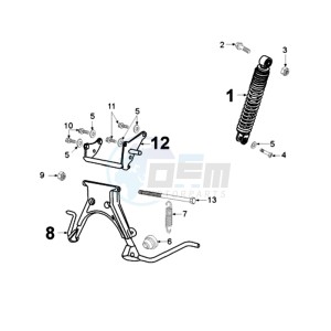 FIGHT ZULA drawing REAR SHOCK AND STAND