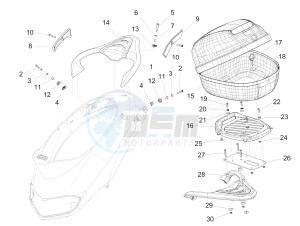 Liberty 150 4t e3 moc drawing Rear luggage rack