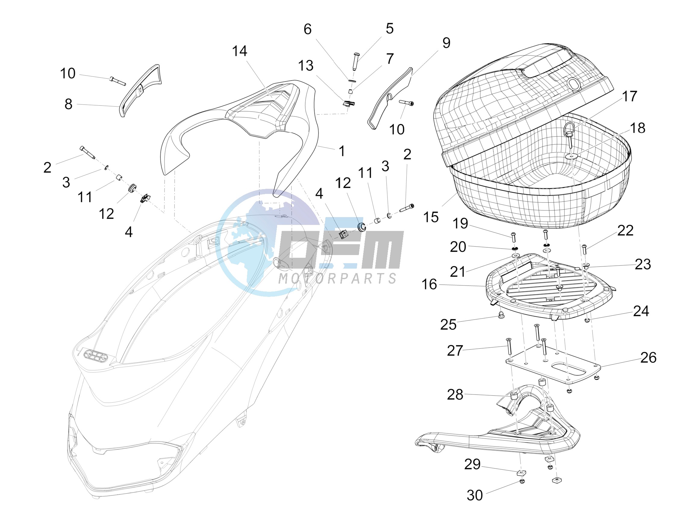 Rear luggage rack