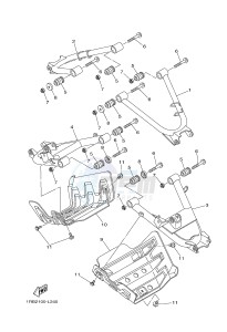 YXR700F YXR7FB RHINO 700 (1RB2 1RB3 1RB4 1RB5) drawing REAR ARM