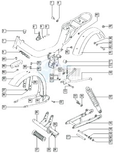 FLEXER_25-45kmh_K1-K3 50 K1-K3 drawing Frame-swinging arm-mudguards