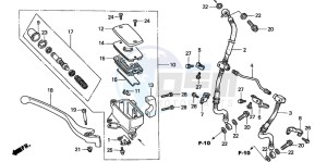 GL1500CD drawing FR. BRAKE MASTER CYLINDER