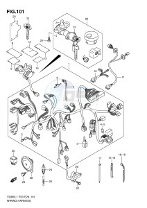 VL800 (E3-E28) VOLUSIA drawing WIRING HARNESS (VL800CL1 E28)