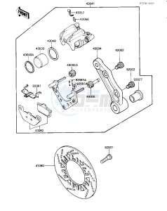 ZX 1000 A [NINJA 1000R] (A1-A2) [NINJA 1000R] drawing REAR BRAKE