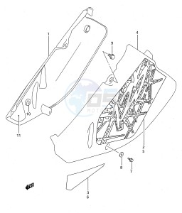 RM125 (E28) drawing FRAME COVER (MODEL P R S)