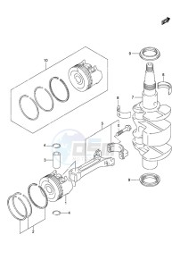 DF 9.9A drawing Crankshaft