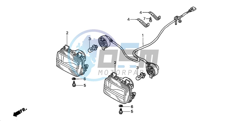 HEADLIGHT (TRX350TM/TE)