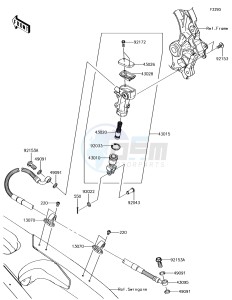 KX250F KX252AJF EU drawing Rear Master Cylinder