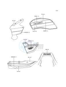 ZR 1100 C [ZRX1100] (C3-C4) drawing DECALS-- ZR1100-C3- -