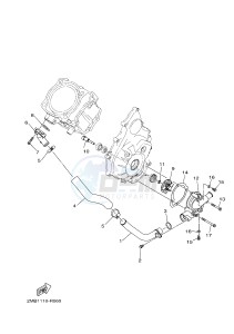 YXE700 YXE70WPAJ WOLVERINE R (B3D5) drawing WATER PUMP