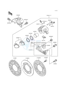 KX 125 H [KX125] (H1-H2) [KX125] drawing REAR CALIPER