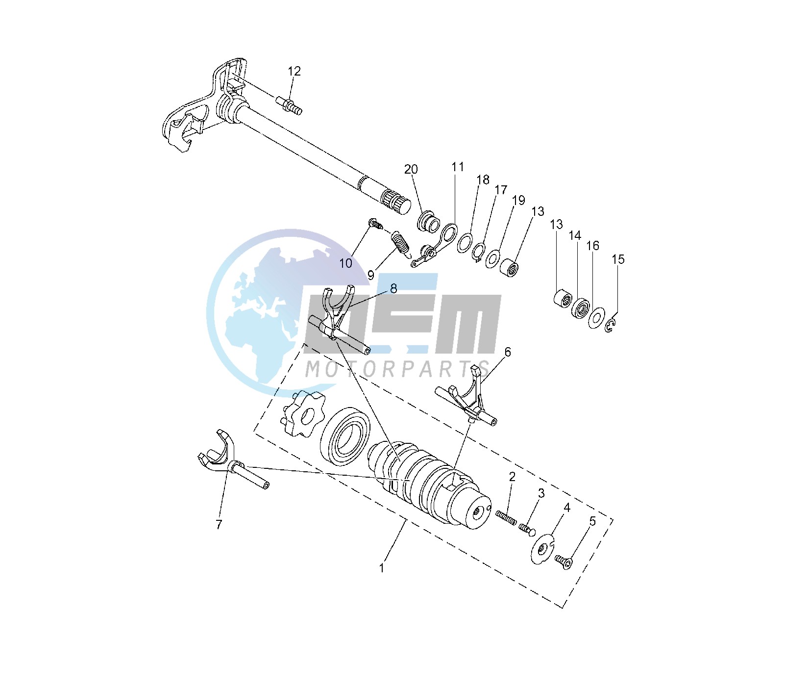 SHIFT CAM AND FORK