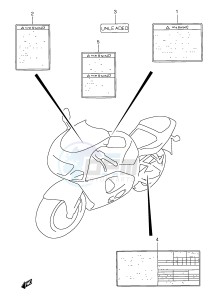 GSX-R600 (E2) drawing LABEL (MODEL Y)