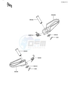 KX 125 E [KX125] (E1) [KX125] drawing FOOTRESTS