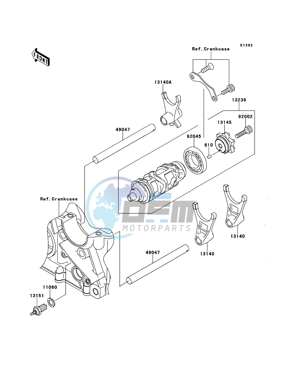 Gear Change Drum/Shift Fork(s)