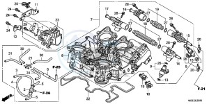 VFR1200FDF VFR1200F Dual Clutch E drawing THROTTLE BODY