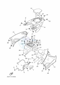 YFM700FWAD YFM7NGPLK (B4FR) drawing SIDE COVER