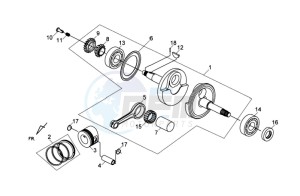 HD 2 125i drawing CRANKSHAFT