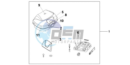 TOP BOX 45L QUASAR SILVER METALLIC