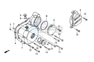 Cougar 125 drawing Left crankcase cover