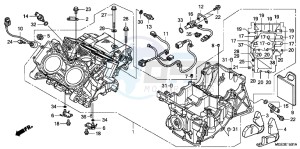 VFR1200FDC VFR1200F Dual Clutch E drawing CRANKCASE (VFR1200FD)