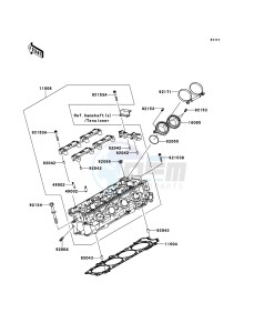 ZZR1400_ABS ZX1400FEF FR GB XX (EU ME A(FRICA) drawing Cylinder Head