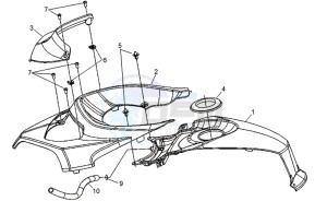 QUADRAIDER 600 DELUXE drawing COWLING FRONT