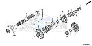 GL1800BG GOLDWING - F6B UK - (E) drawing FINAL SHAFT