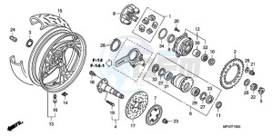 CB1000RA Europe Direct - (ED) drawing REAR WHEEL