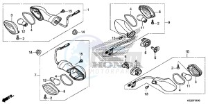 CRF250LAH CRF250LA ED drawing WINKER (CRF250L/ LA)