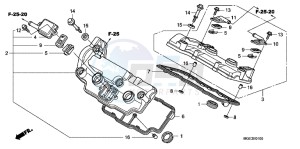 VFR1200FDC VFR1200F Dual Clutch E drawing CYLINDER HEAD COVER