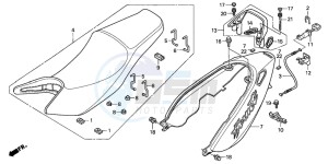 CB600F CB600F drawing SEAT/SEAT COWL (CB600F3/4/5/6)