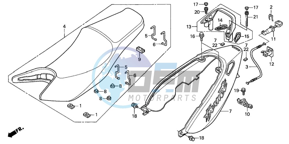 SEAT/SEAT COWL (CB600F3/4/5/6)